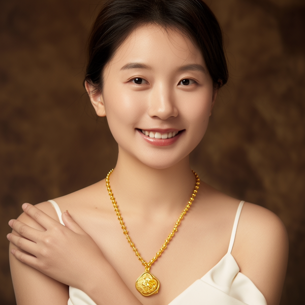 黄金项链图片女