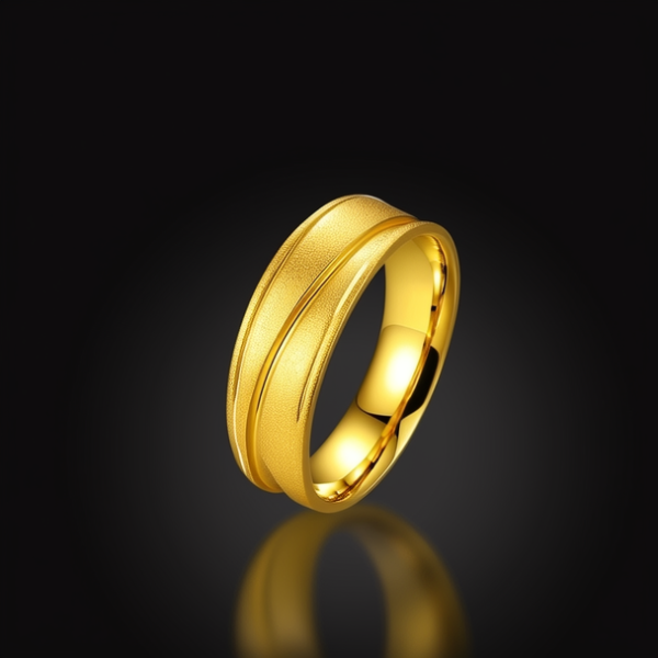 黄金金戒指图片