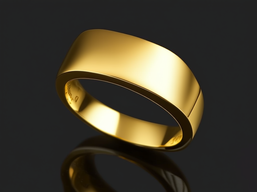 黄金光圈戒指图片