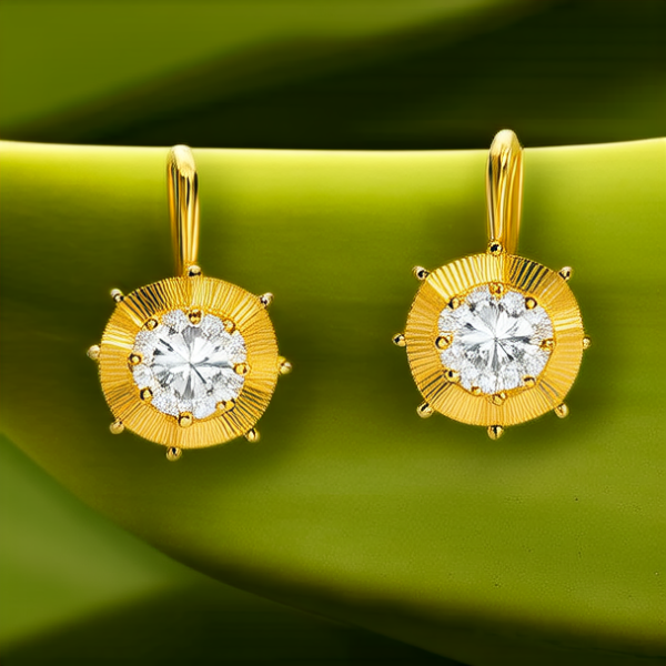 梦金园金耳钉图片