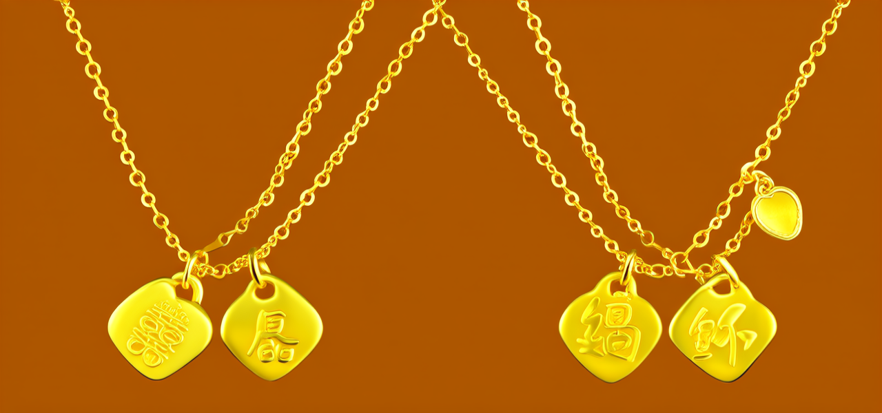 黄金婚庆项链图片