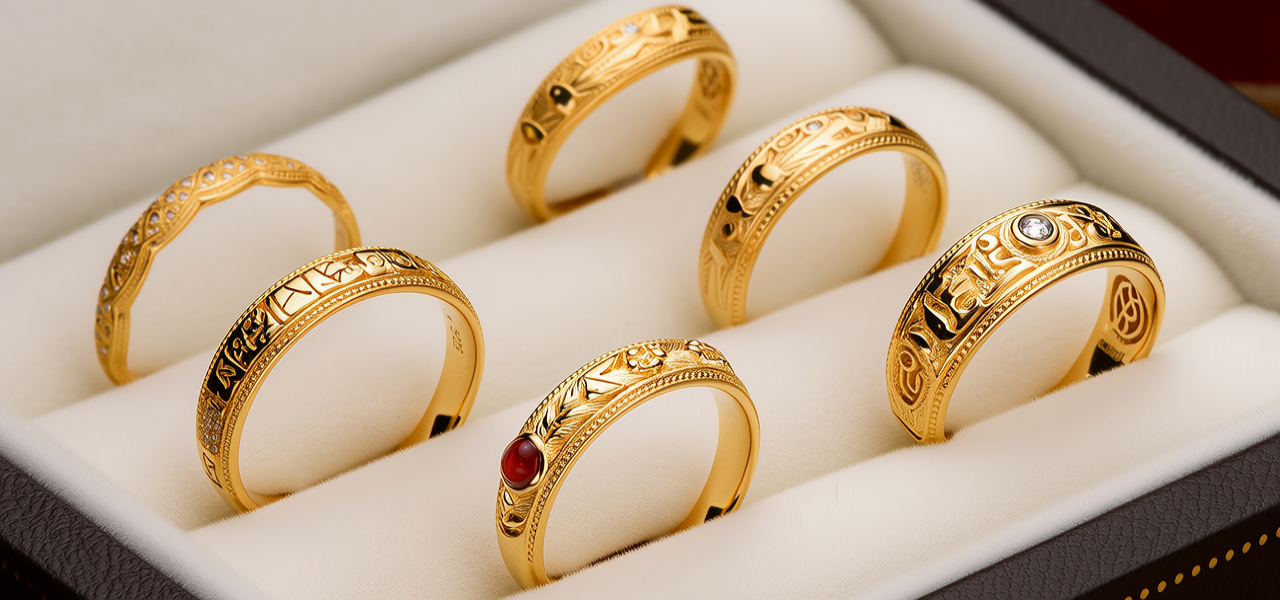 黄金女戒指图片大全