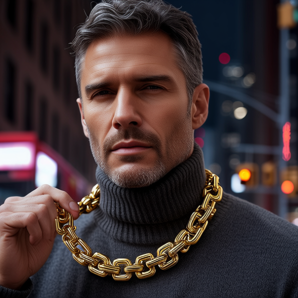带金项链的男人图片 带金项链的男人图片