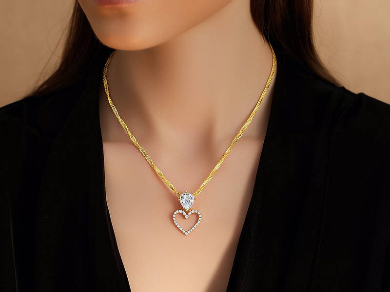 黄金女项链款式图片