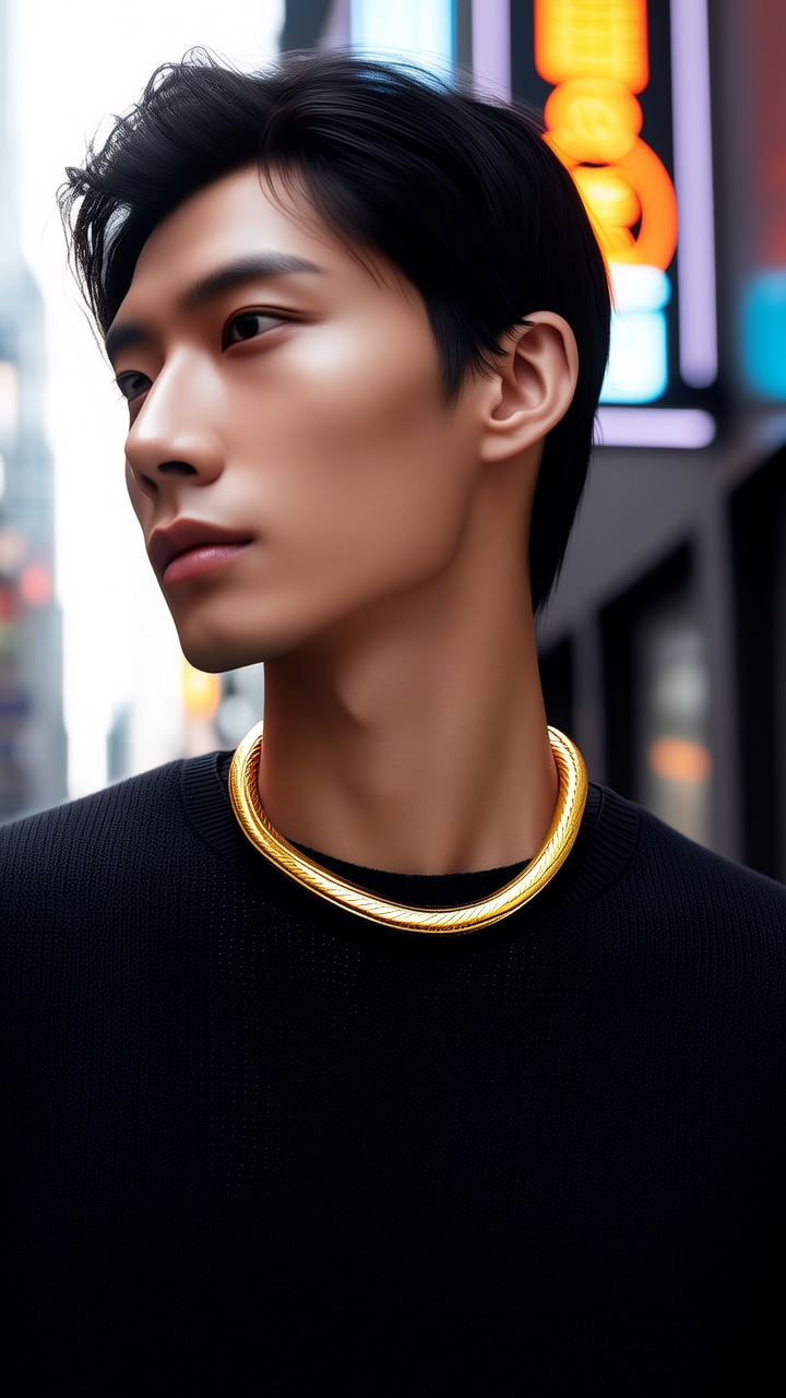 男生金项链款式图片