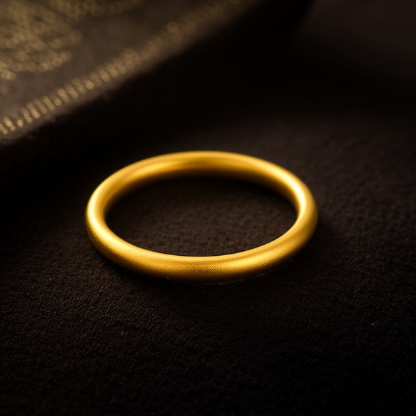 简单款黄金戒指图片