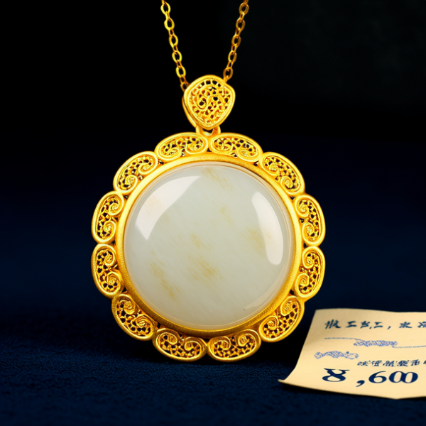 玉镶金吊坠图片及价格 玉镶金吊坠图片及价格